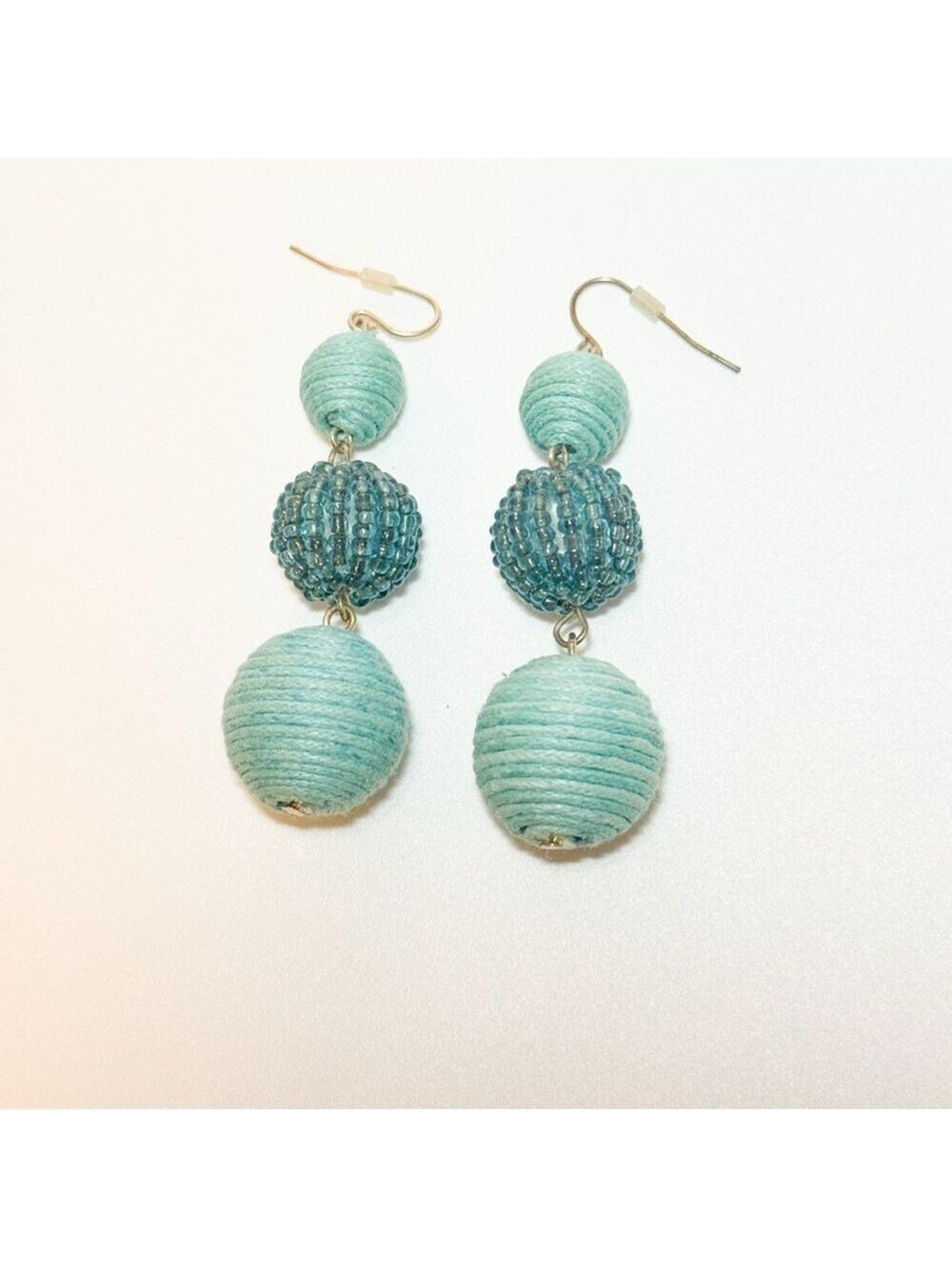 Chic Turquoise Beaded Drop Earrings